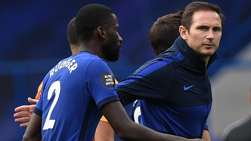 Il difensore del Chelsea Antonio Rudiger torna in lizza, dice Frank Lampard Sfondo HD