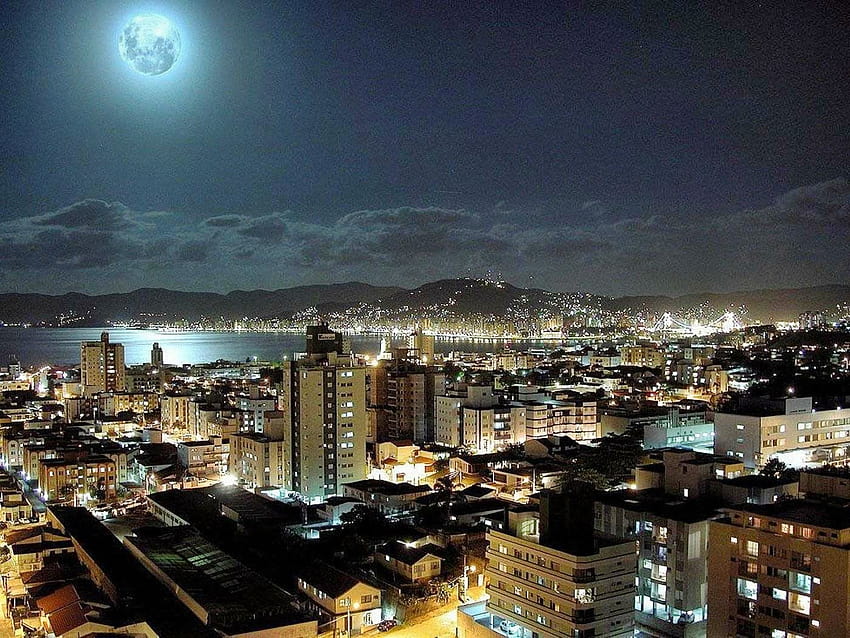 Lissabon Sightseeing Night Sky Wolkenkratzer Outdoor-Architektur HD-Hintergrundbild