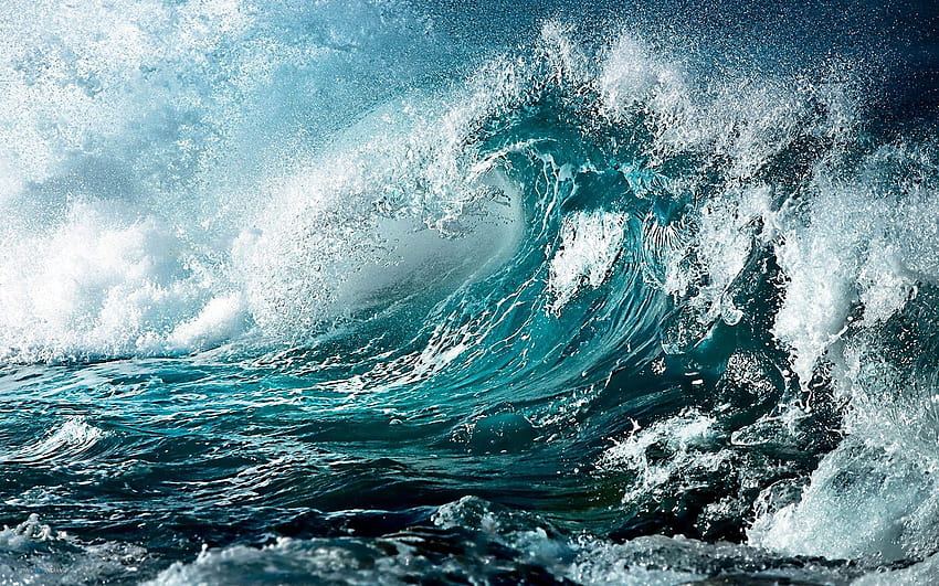 Grandes olas azules, gran ola fondo de pantalla