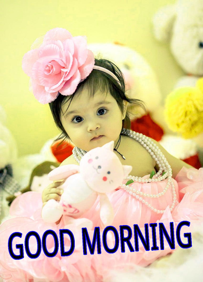 cute baby good morning wallpaper