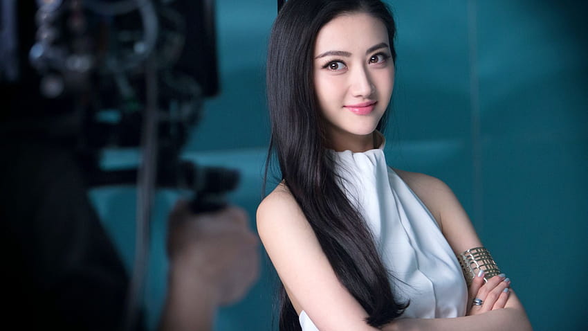 Jing Tian, Chinese Actress, Asian Celebrity, Celebrity, Smile, , Background, 082dc0, china actress HD wallpaper