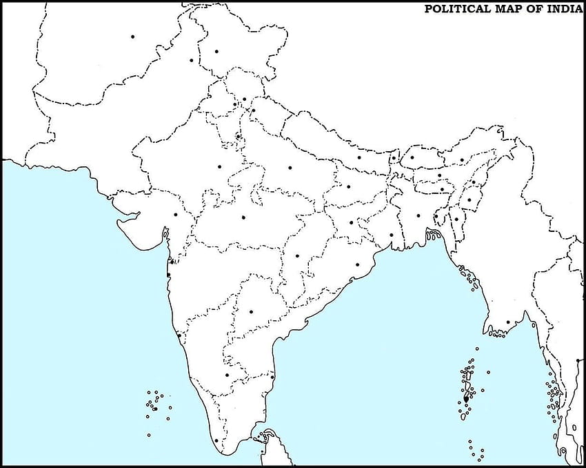 Printable Blank India Map With Outline Transparent Map PDF In 2021 