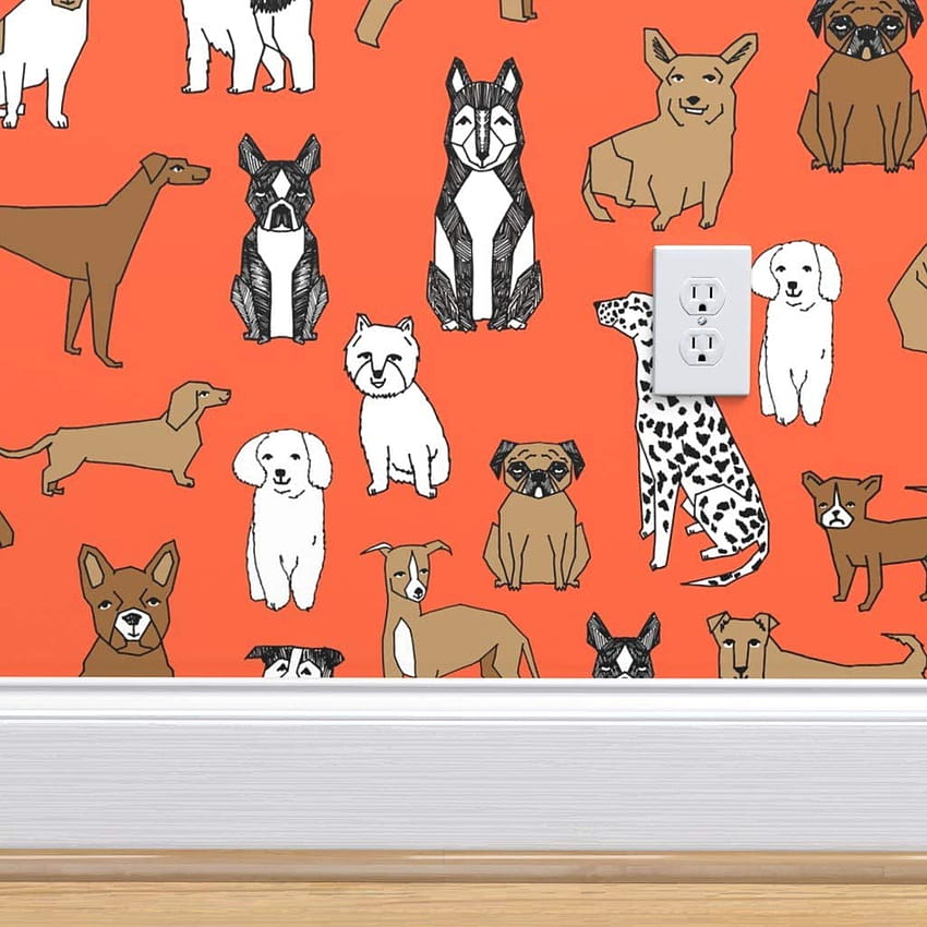 Black and White Dog Peel and Stick Removable Wallpaper 4661  On Sale   Overstock  34040852