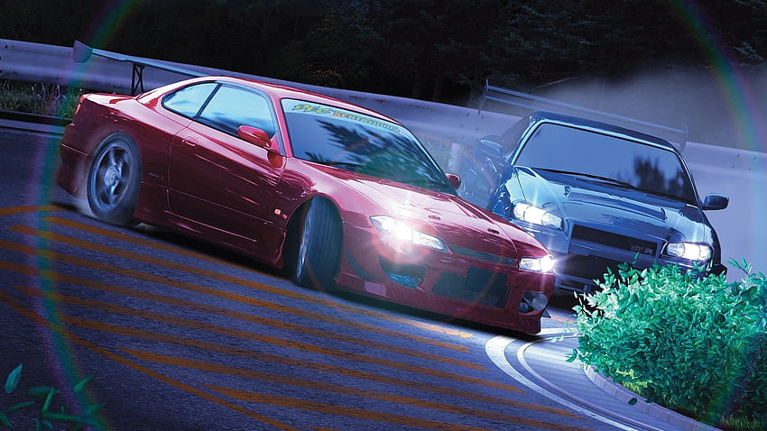 japanische autos driftende autos nissan silvia s15 lichter auf jdm 1920x1080 – art skyline, anime jdm 1920x1080 HD-Hintergrundbild