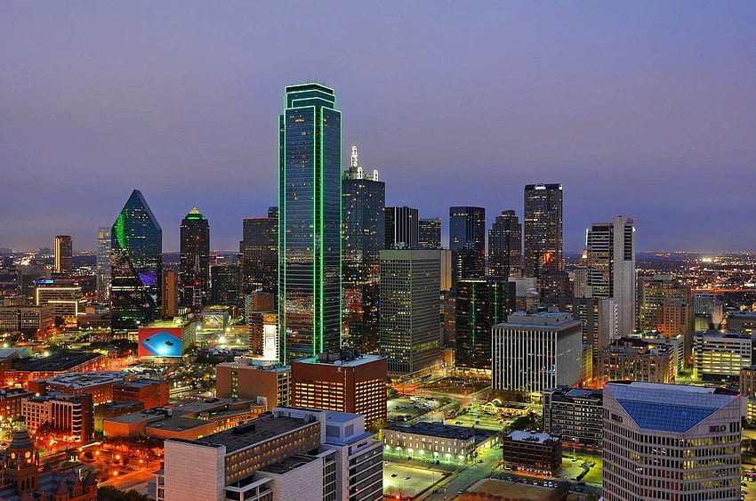 Pusat kota Dallas, kaki langit dallas Wallpaper HD