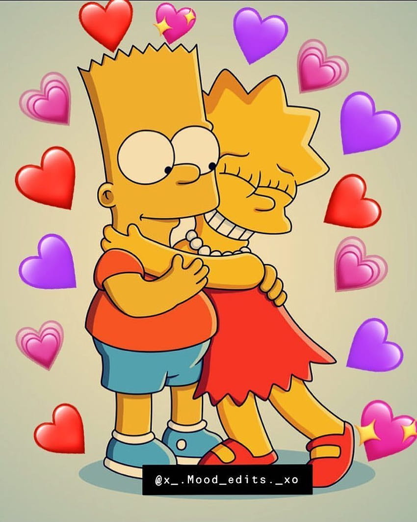 result for bart simpson happy mood edits, simpsons with hearts wallpaper ponsel HD