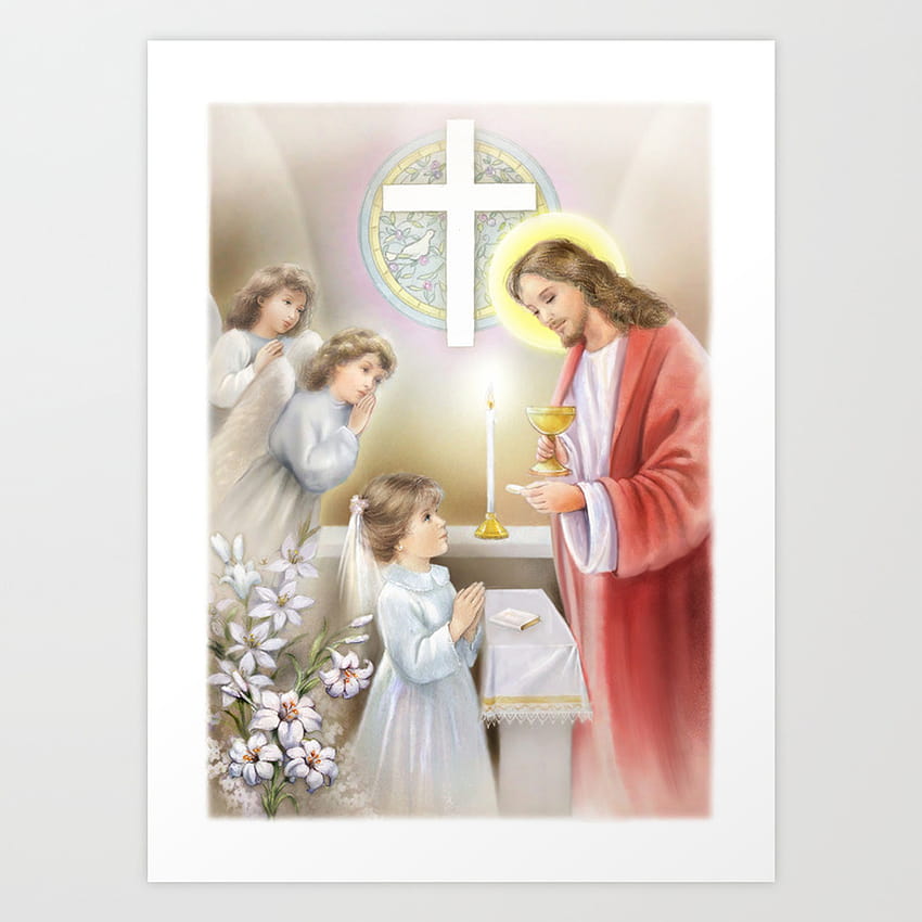 First Holy Communion Art Print by PatrickHoenderkamp HD phone wallpaper