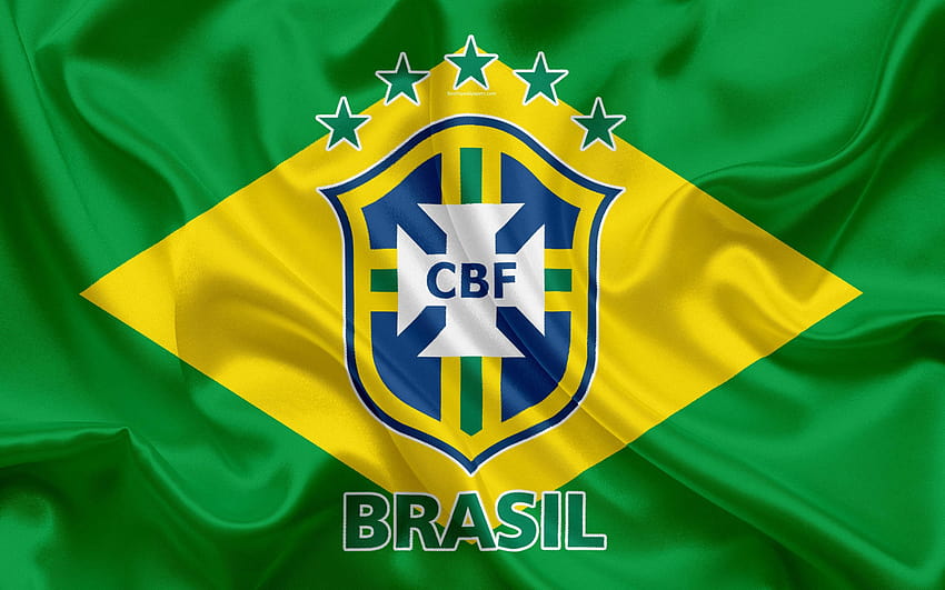 Brazil national football team, logo, emblem, brazil logo HD wallpaper