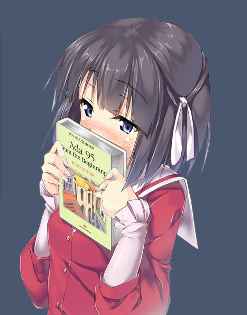 every day an anime girl holding programming books on Twitter:, anime programming HD phone wallpaper