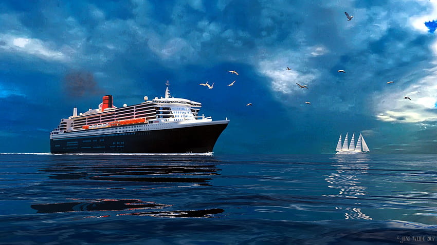 RMS Queen Mary 2 von jw8028 DAZ, Queen Mary Schiff HD-Hintergrundbild
