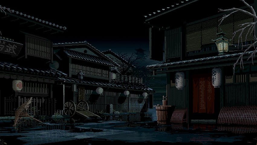 Ästhetisches 8-Bit-Japan HD-Hintergrundbild