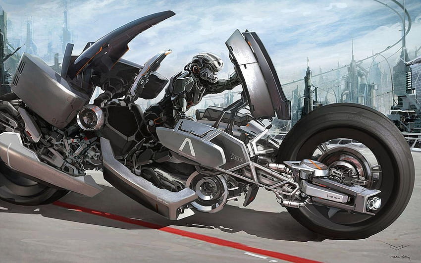 Moto futurista, motos HD wallpaper