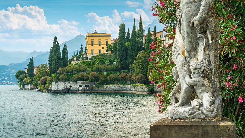 Villa Cipressi, gardens of varenna HD wallpaper