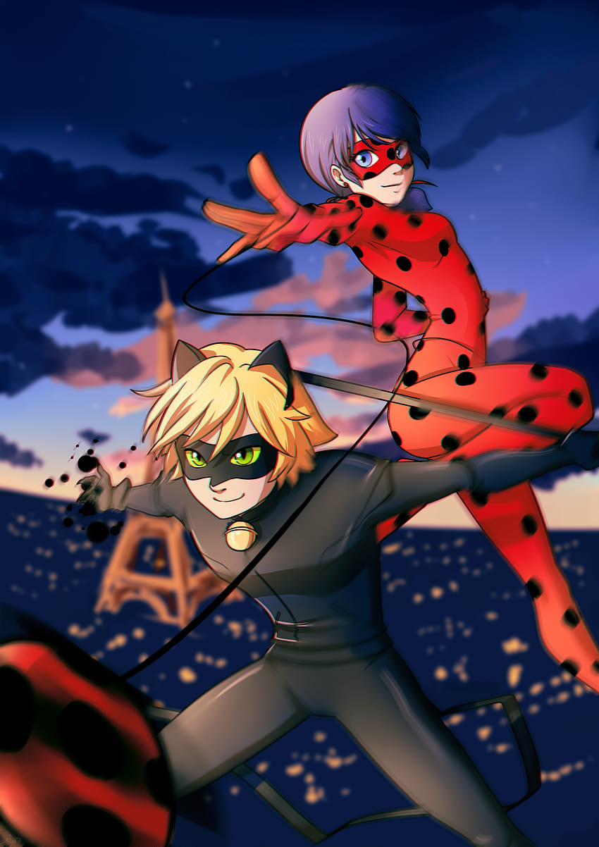 Miraculous Ladybug and Chat Noir by Kiwa007 [1280x1810] for your , Mobile & Tablet, ladybug and cat noir movie 2021 HD phone wallpaper