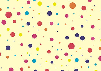 Yellow and white seamless polka dot pattern vector