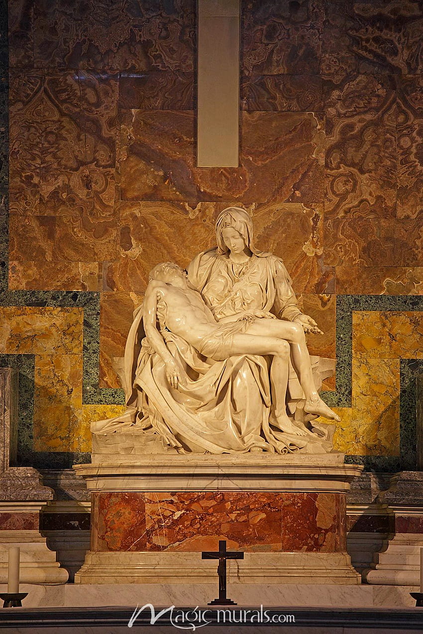Pietà oleh Michelangelo Mural oleh Magic Murals, pieta wallpaper ponsel HD
