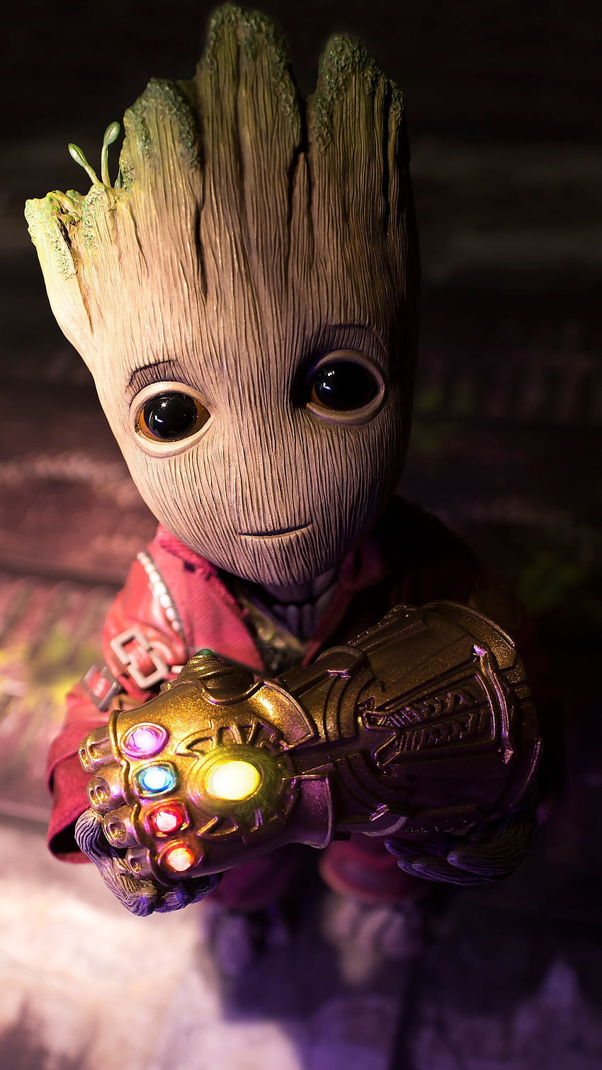 Baby Groot Found The Gauntlet, Superbohaterowie, baby Groot mobile Tapeta na telefon HD