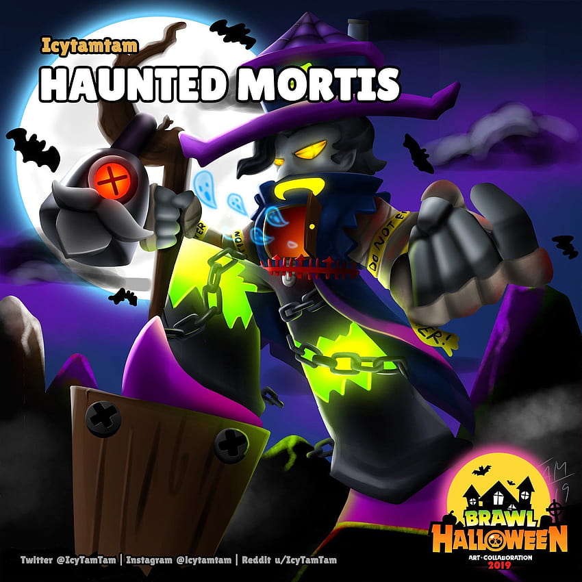 BRAWL HALLOWEEN] Haunted Mortis by u/IcyTamTam, halloween brawl stars HD phone wallpaper