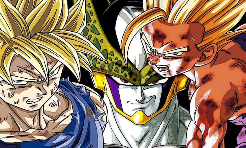 Super Saiyan Goku & Gohan VS Cell, cell dbz HD wallpaper