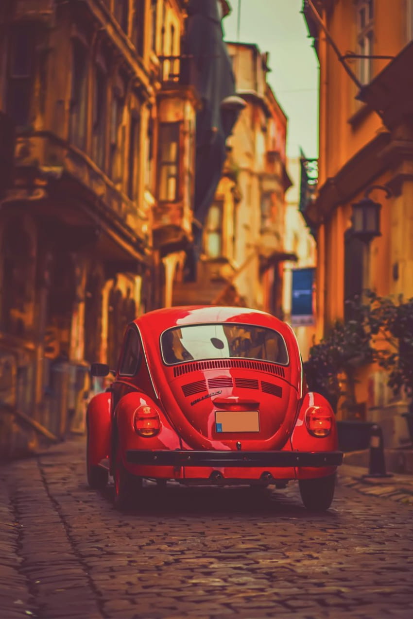 Red Vintage Cars Aesthetic Samsung Tab 10, red retro aesthetic HD phone wallpaper