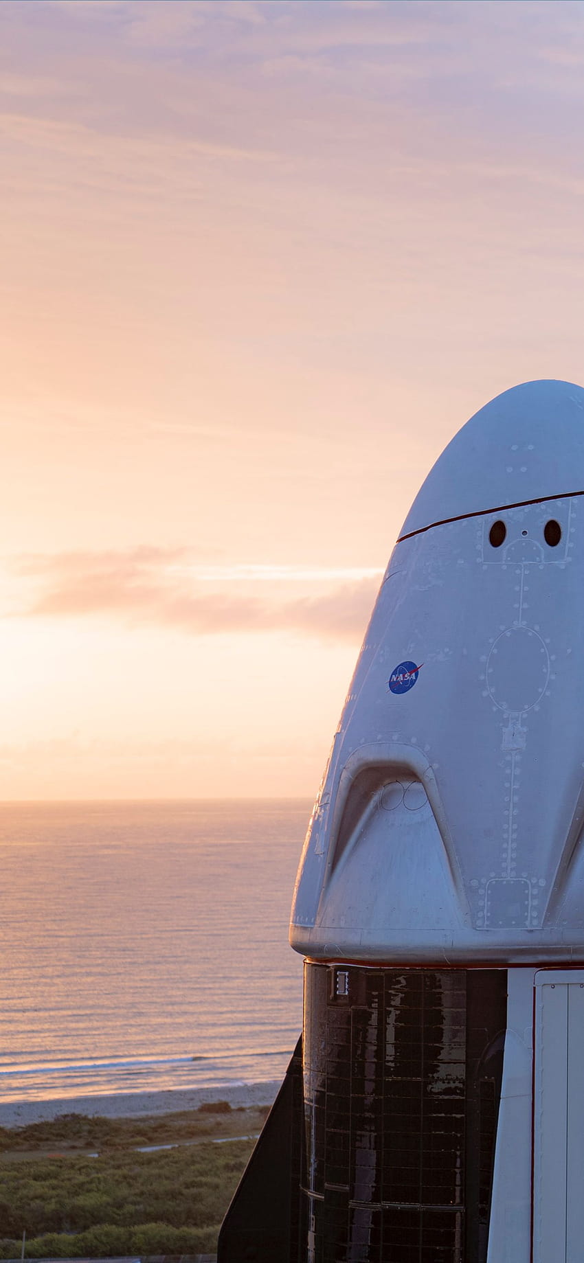 SpaceX for iPhone, crew dragon demo 2 HD phone wallpaper