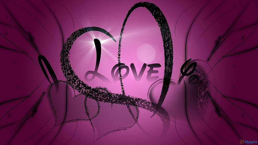 Ich liebe dich in lila HD wallpaper