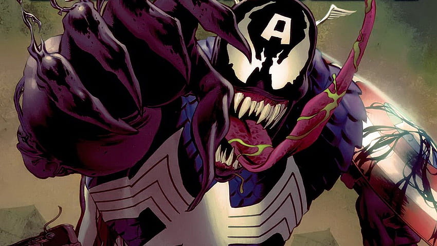 Komik Venom Captain America penjahat Marvel Comics, racun keajaiban halloween Wallpaper HD