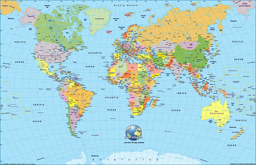 Mapa del mundo imprimible etiquetado fondo de pantalla
