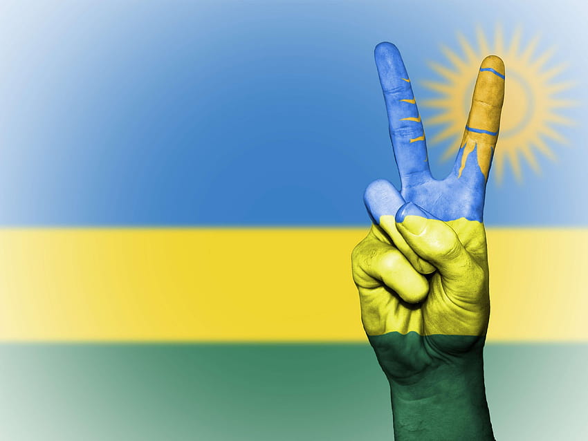 pancarta, colores, país, alférez, bandera, bandera de ruanda fondo de pantalla