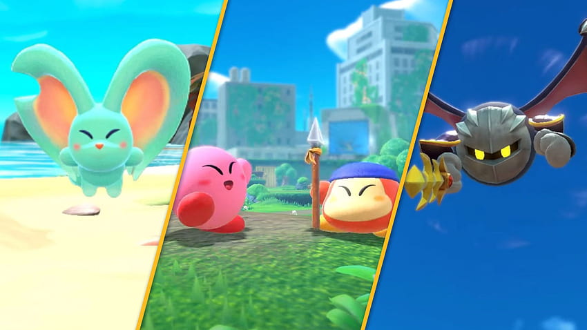 Kirby characters – old faces and new in the Forgotten Land HD wallpaper
