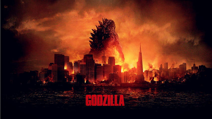 Godzilla 2014 movie, burning godzilla HD wallpaper