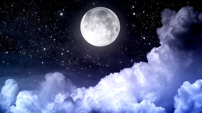 พื้นหลังดวงจันทร์บนดวงจันทร์พระจันทร์เต็มดวง วอลล์เปเปอร์ HD