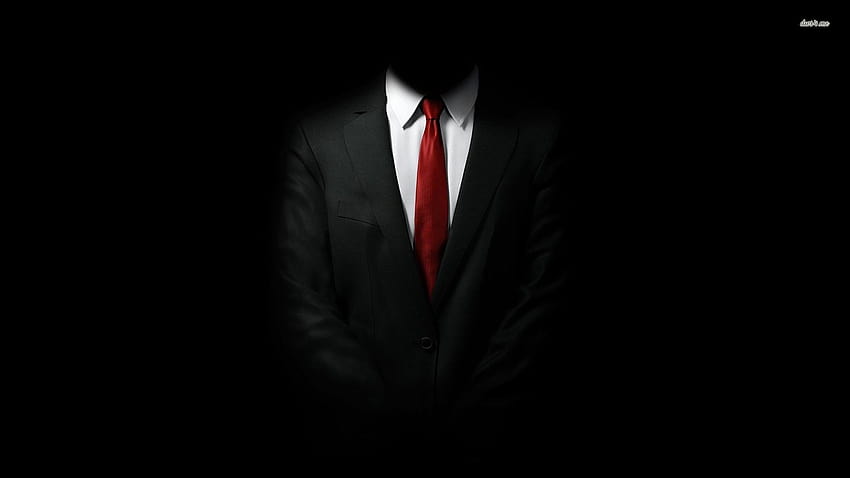 Черен костюм Червена вратовръзка, черна вратовръзка HD тапет