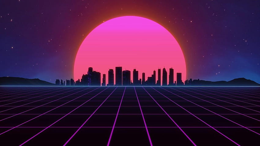 Outrun Grid Animation Loop, 80s synthwave anime HD wallpaper | Pxfuel