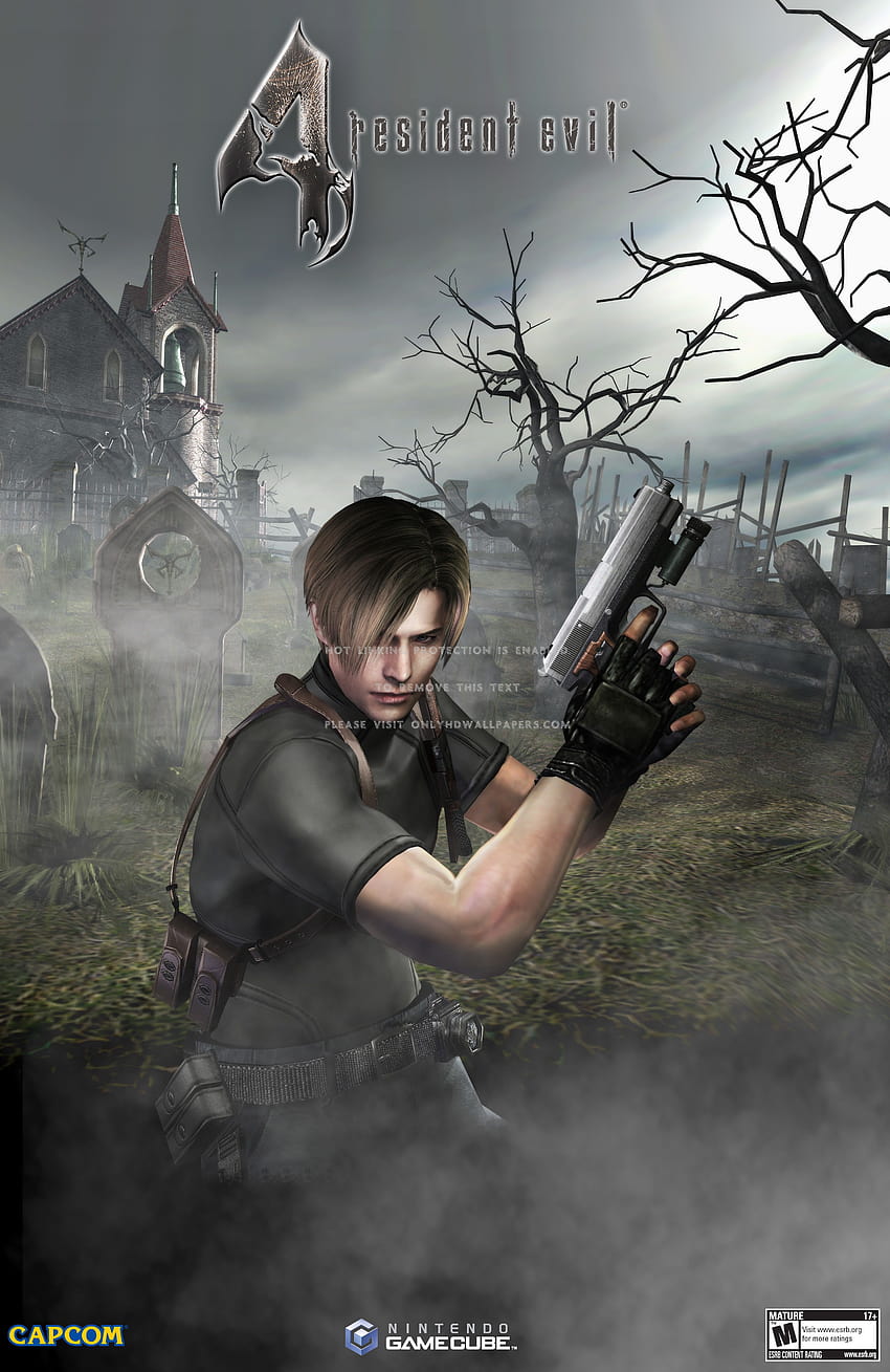 โปสเตอร์ Leon Resident Evil 4 และพื้นหลัง โทรศัพท์ Resident Evil 4 วอลล์เปเปอร์โทรศัพท์ HD
