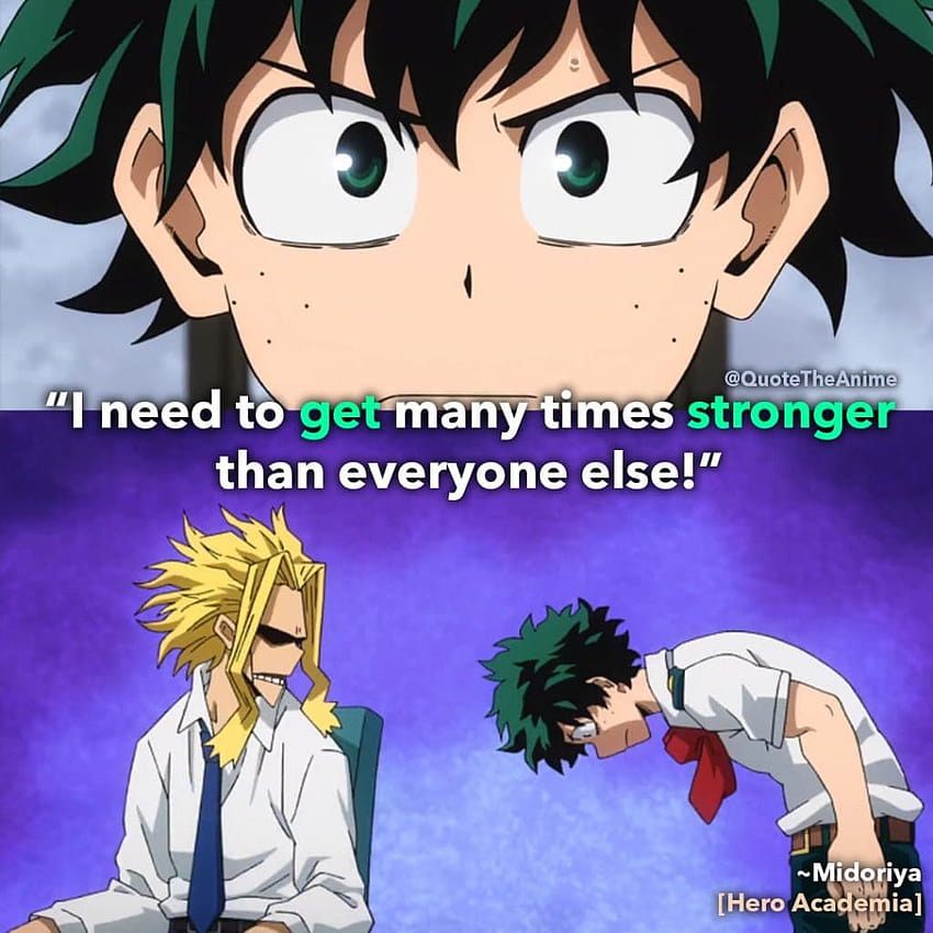 Powerful Midoriya Izuku Quotes, deku and hinata HD phone wallpaper | Pxfuel