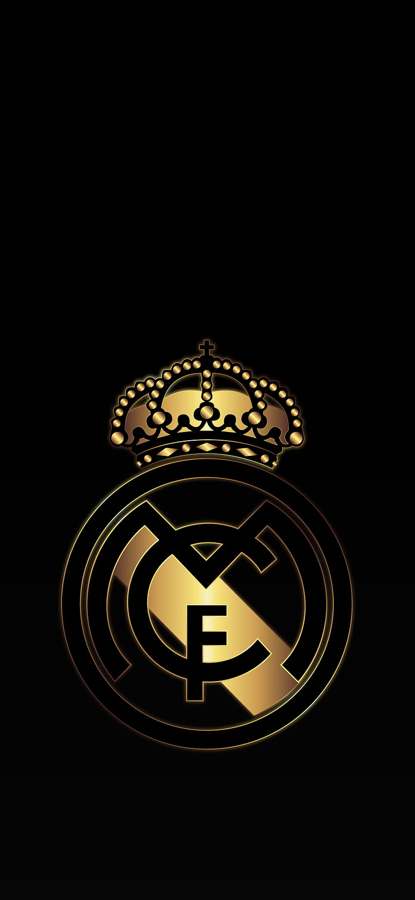 Real Madrid 2019/20 Oro AMOLED, oro de verdad fondo de pantalla del teléfono