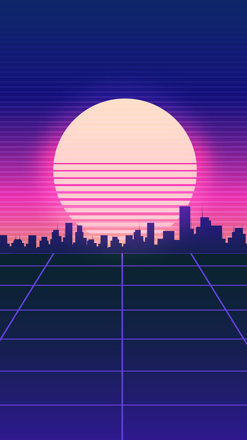 2160x3840 Retrowave Road Sony Xperia X,XZ,Z5 Premium, 배경 및 레트로퓨처리즘 작품 ...