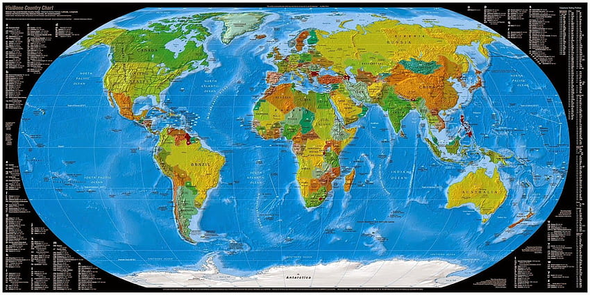 Countries Map, world atlas map computer HD wallpaper