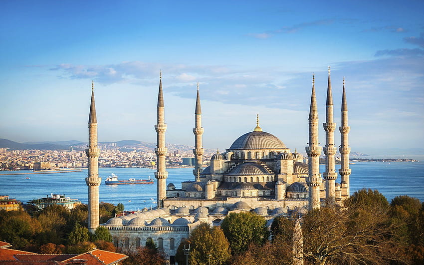 Sultan-Ahmet-Moschee, blaue Moschee HD-Hintergrundbild
