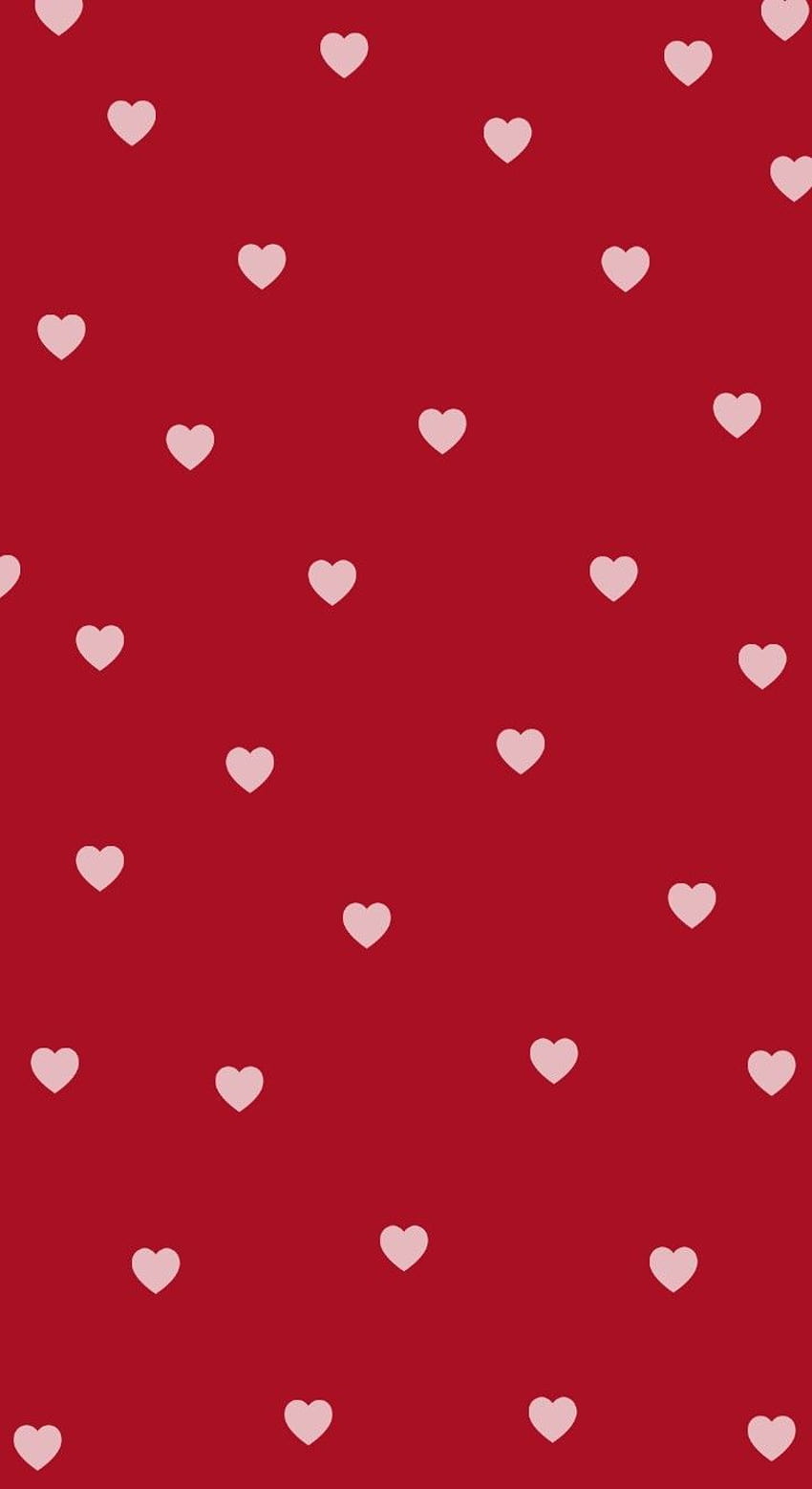 720 Herzideen, rote Herzästhetik HD-Handy-Hintergrundbild
