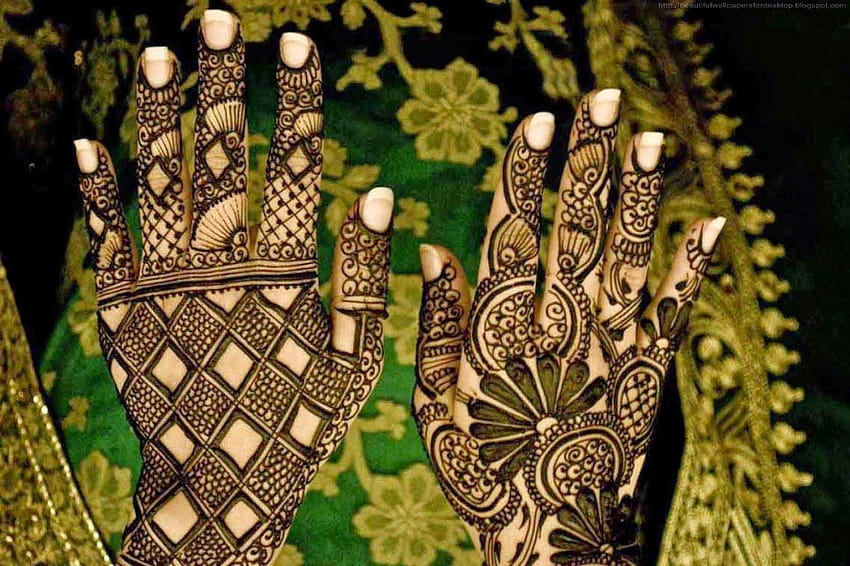 Die besten 5 Henna auf Hüfte, Mehndi-Design HD-Hintergrundbild