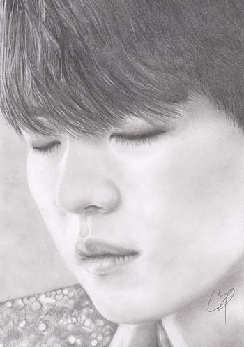 Suga of BTS Portrait Coloured Pencils on Toned Paper. Drawing A4 | eBay