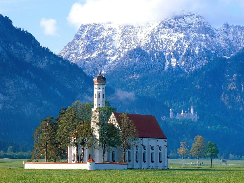 St Coloman Church Near Fussen Bavaria Germany , St Coloman HD wallpaper