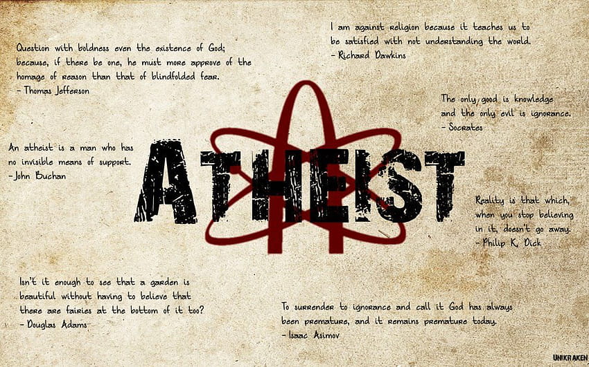 Atheist With Quotes, atheist symbol HD wallpaper