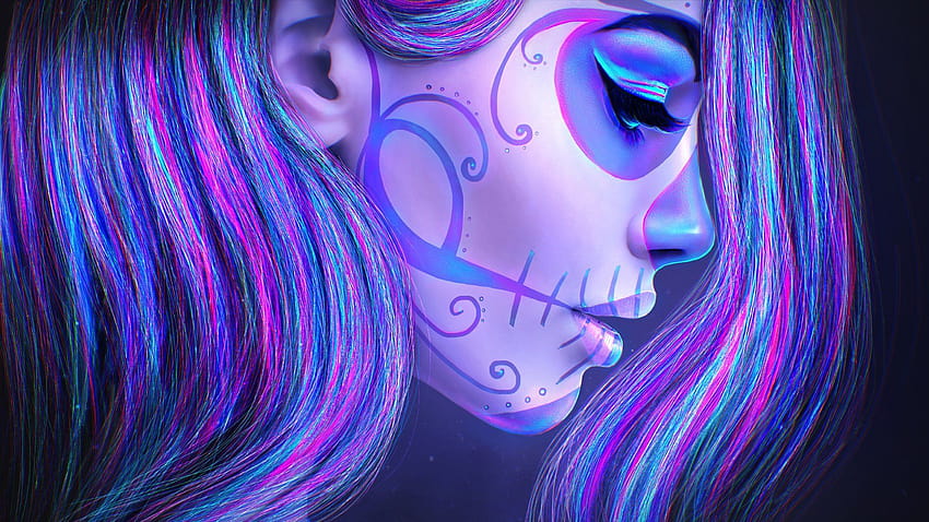 Sugar Skull, czaszki kobiet Tapeta HD