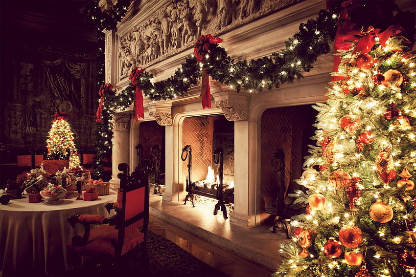 Christmas Fireplace Animated, christmas chimney HD wallpaper | Pxfuel