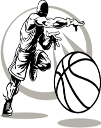 healthy living clipart black and white basketball