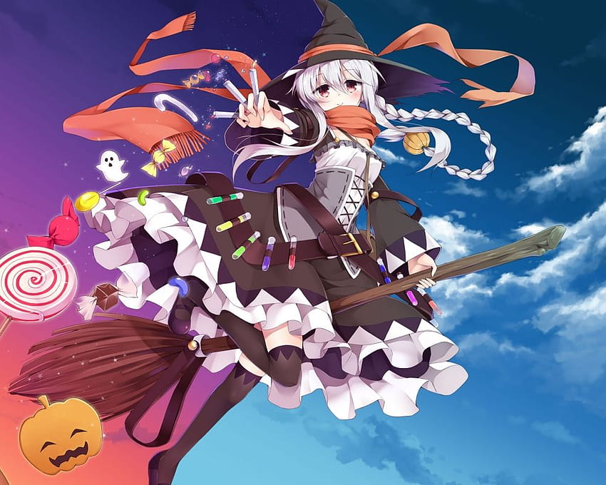 Cute Witch Anime Girl, HD Png Download , Transparent Png Image - PNGitem