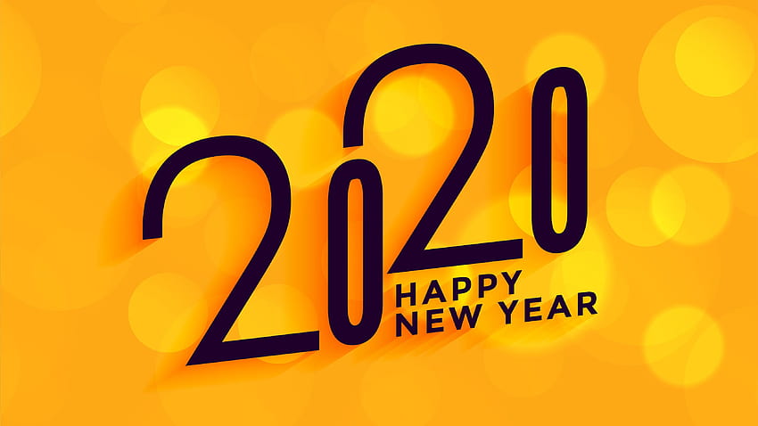 2020 Happy New Year Yellow, 2021 happy new year HD wallpaper